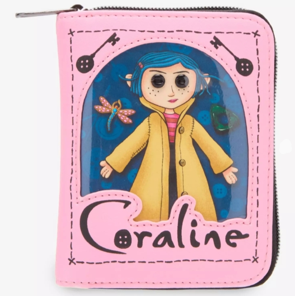 Loungefly Coraline Limited Edition Doll Mini Zip Around Wallet New!